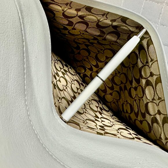 COACH Vintage Leather Planner Notepad Holder with Pen 2005 Fuchsia Pink 1217 Y2K - Picture 9 of 11